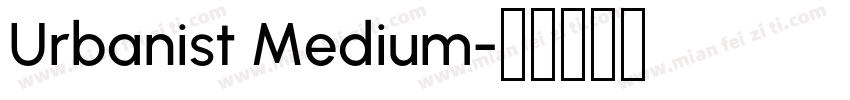 Urbanist Medium字体转换